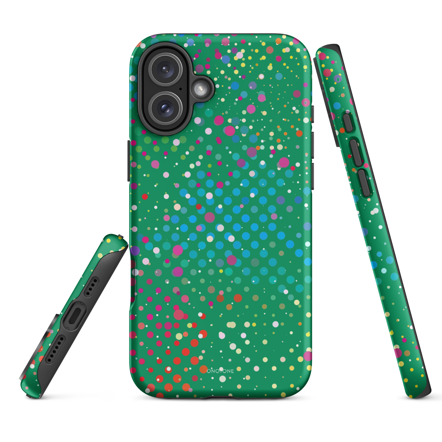Irish Green Polka Dot iPhone 16 Pro (MagSafe) Case