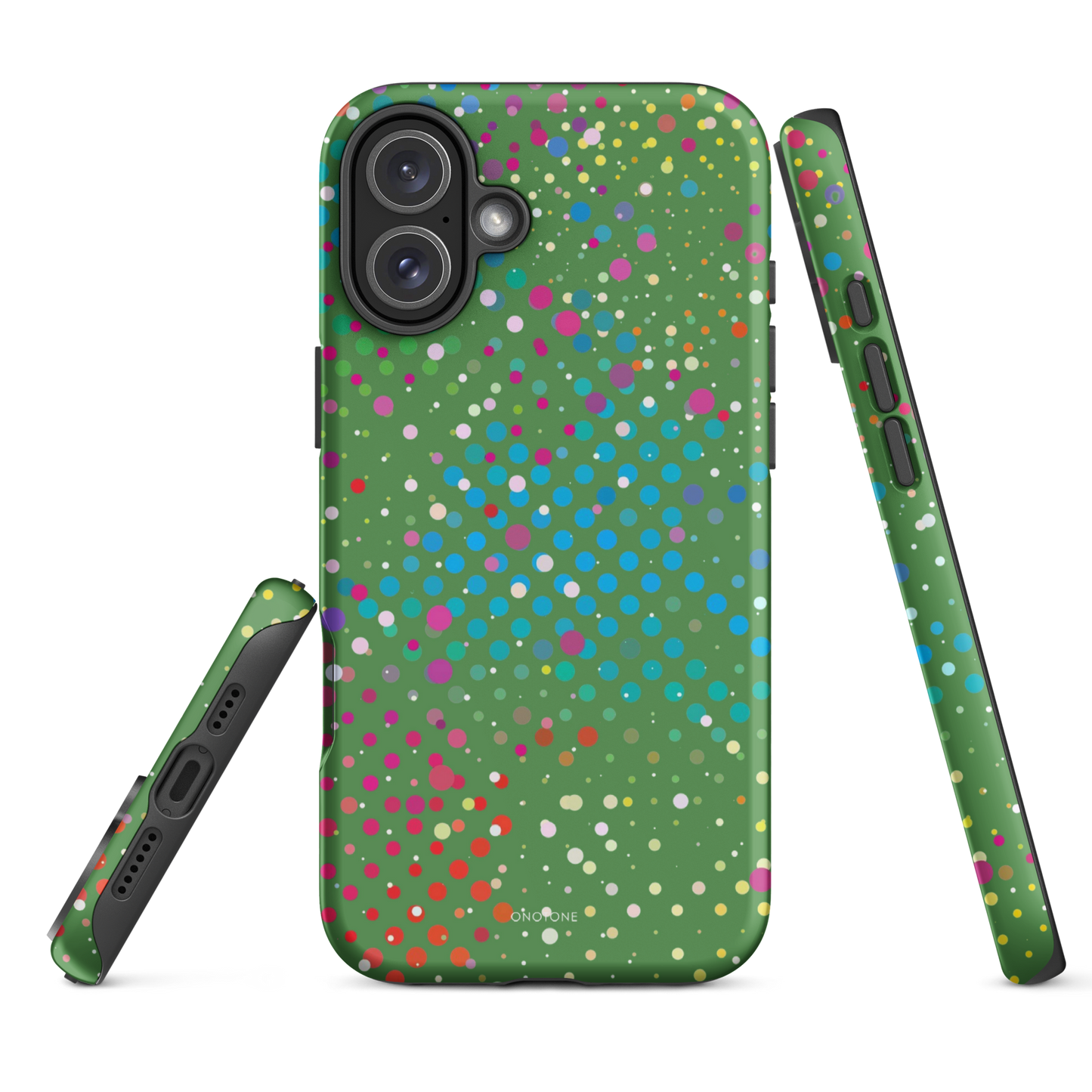 Grass Green Polka Dot iPhone 16 Pro (MagSafe) Case