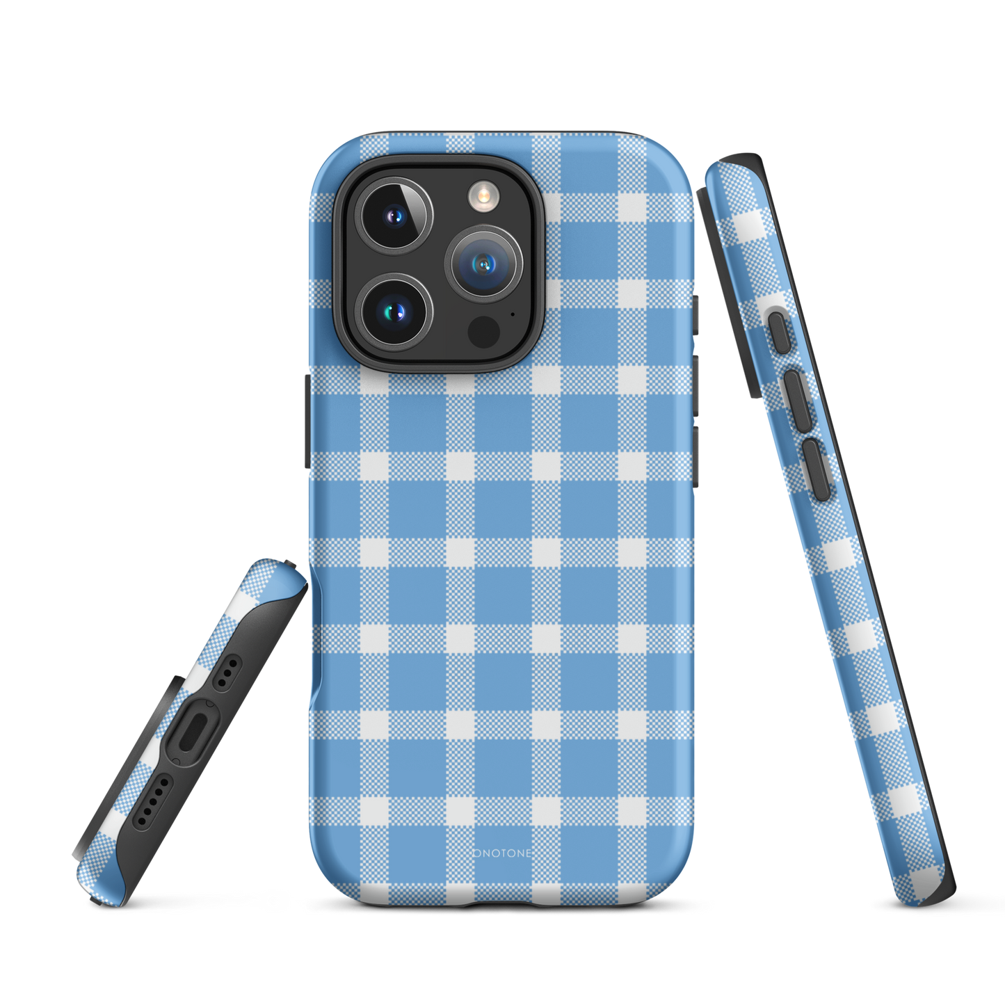Light Blue Plaid iPhone Case – Durable, Stylish & Shockproof Protection - Durable, Stylish, Reliable Protection (BP-284)
