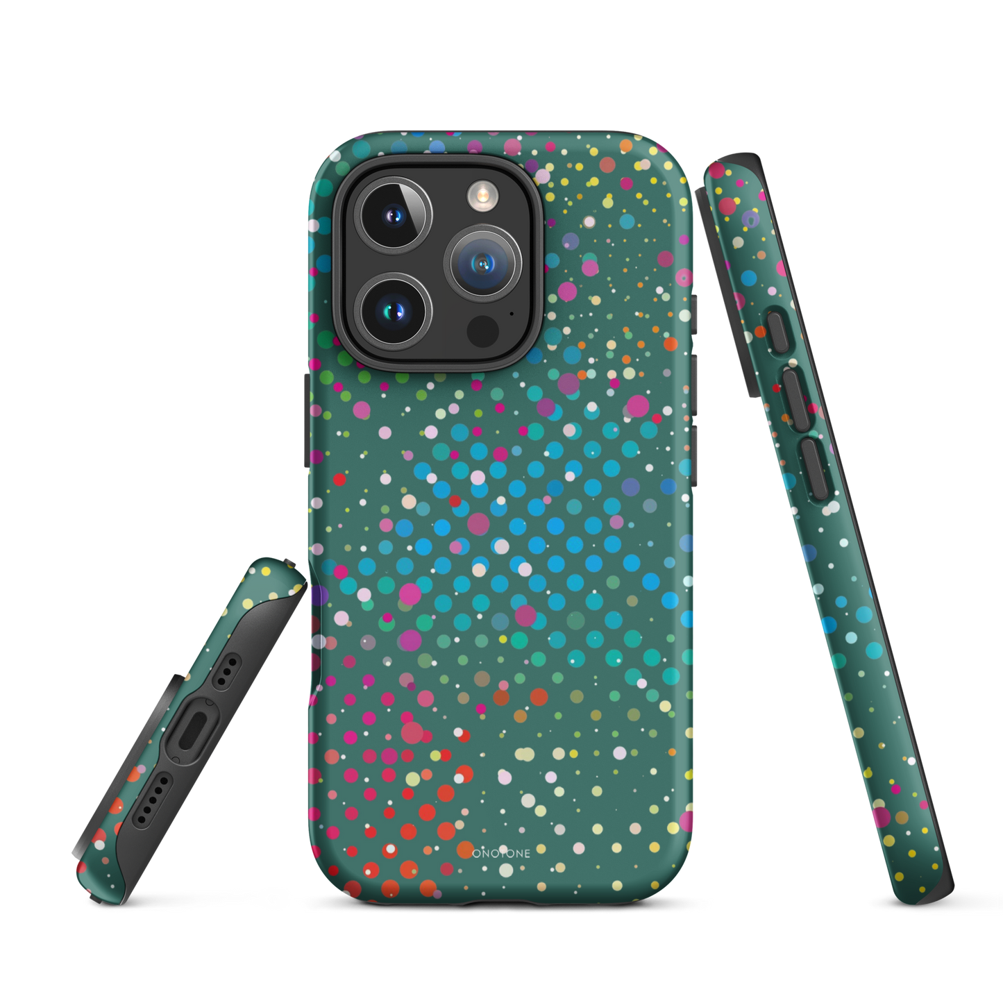 Bottle Green Polka Dot iPhone 16 Pro Max (MagSafe) Case