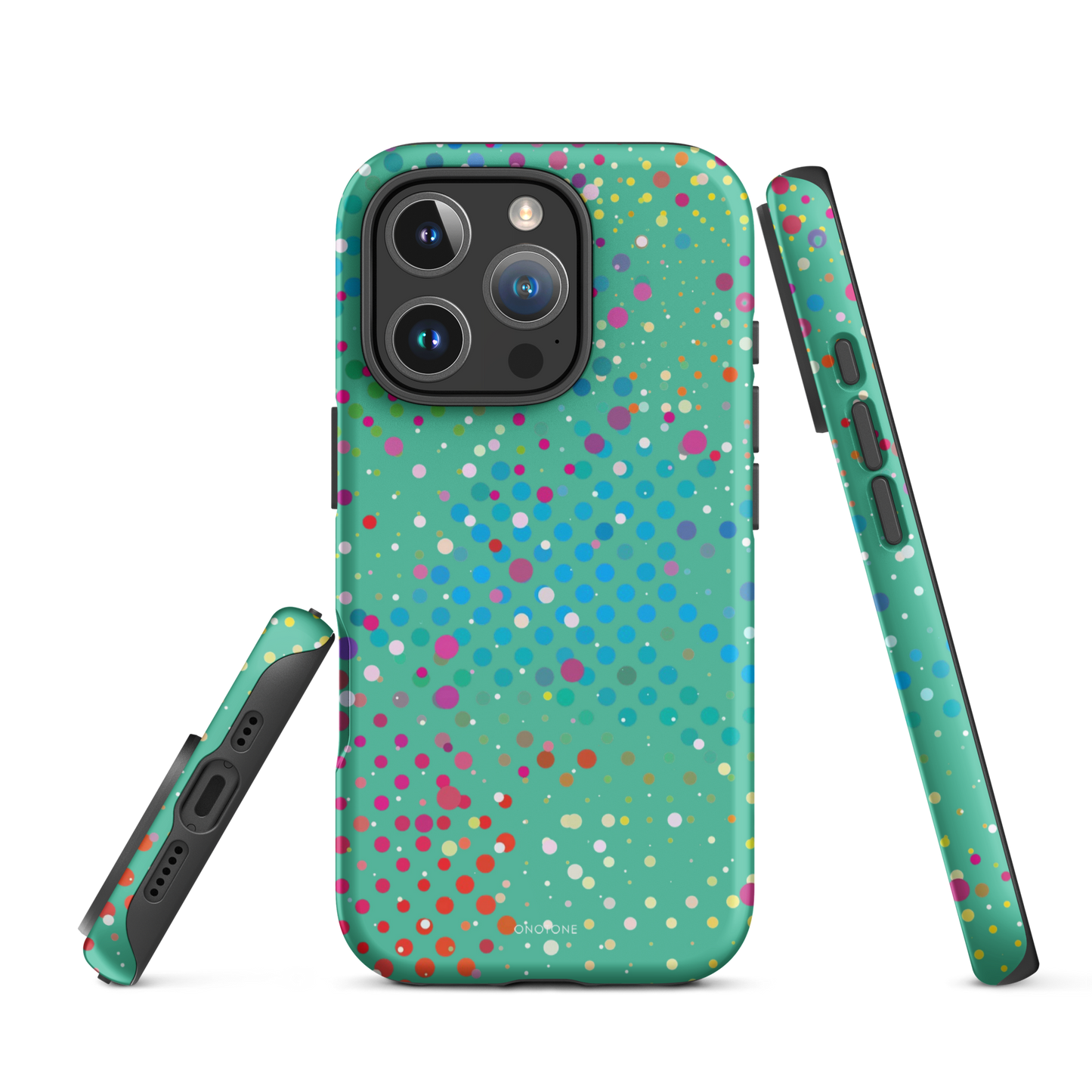 Pearl Aqua Polka Dot iPhone 16 Pro Max (MagSafe) Case
