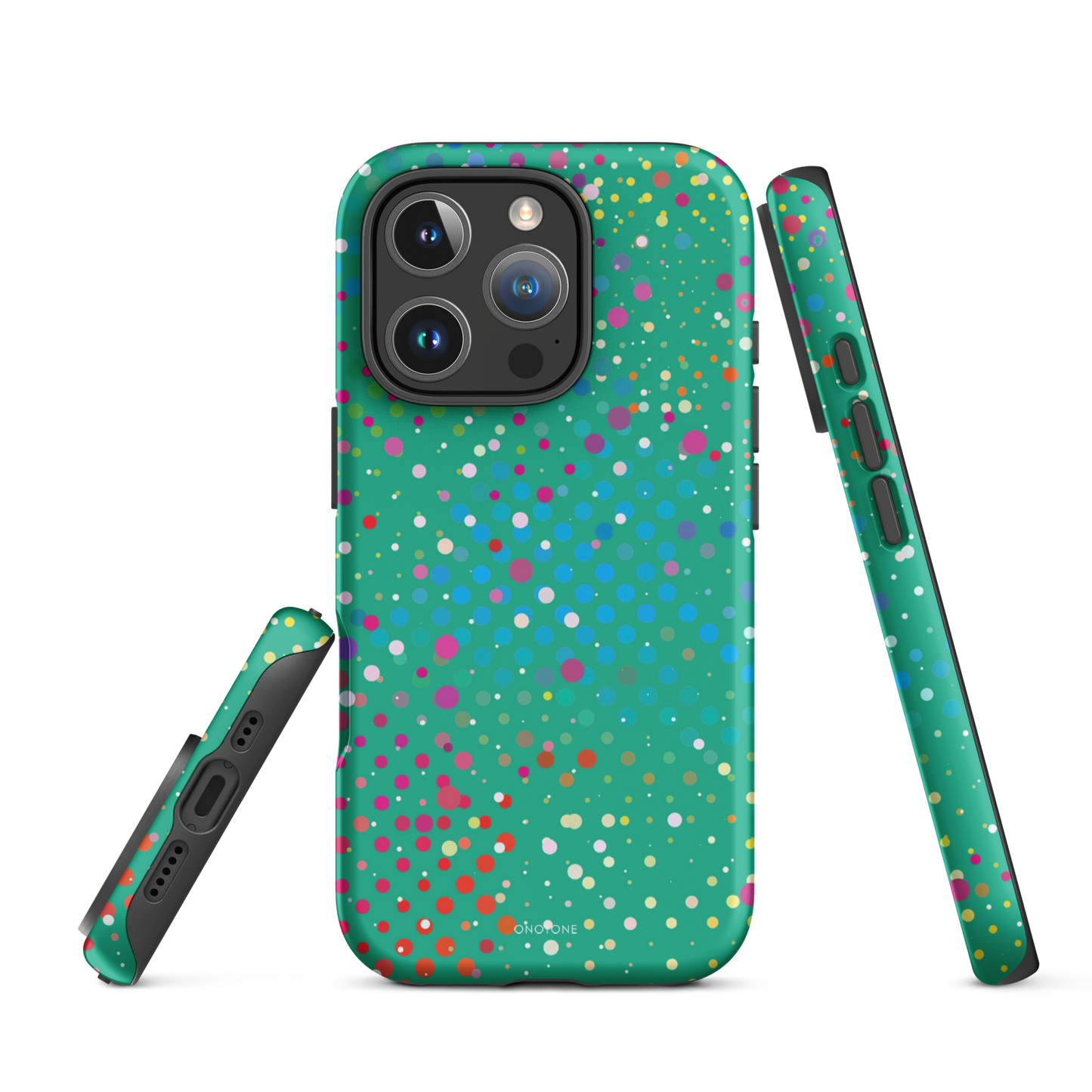 Persian Green Polka Dot iPhone 16 Pro Max (MagSafe) Case