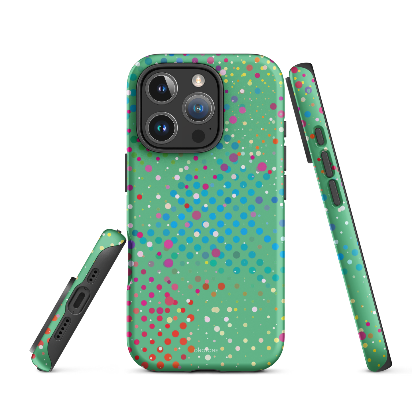 Medium Aquamarine Polka Dot iPhone 16 Pro Max (MagSafe) Case