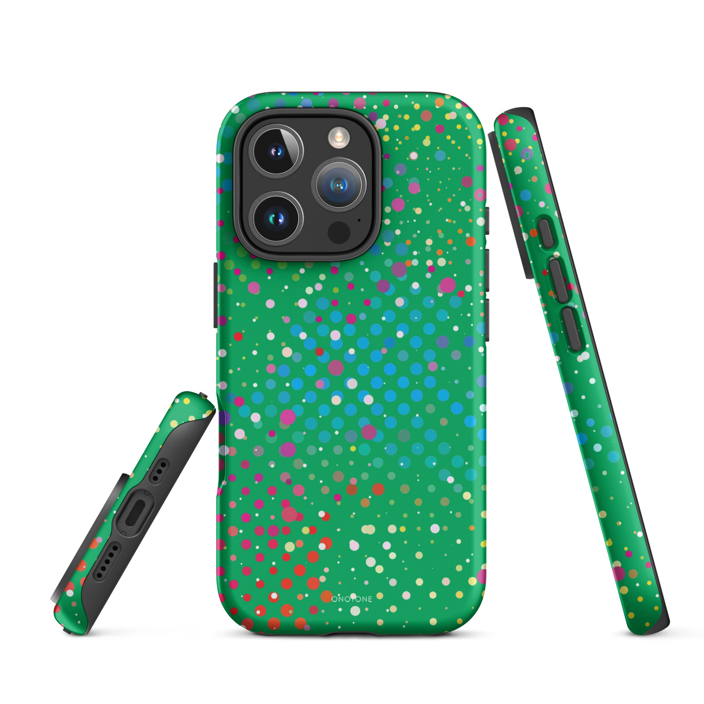Shamrock Green Polka Dot iPhone 16 Pro Max (MagSafe) Case