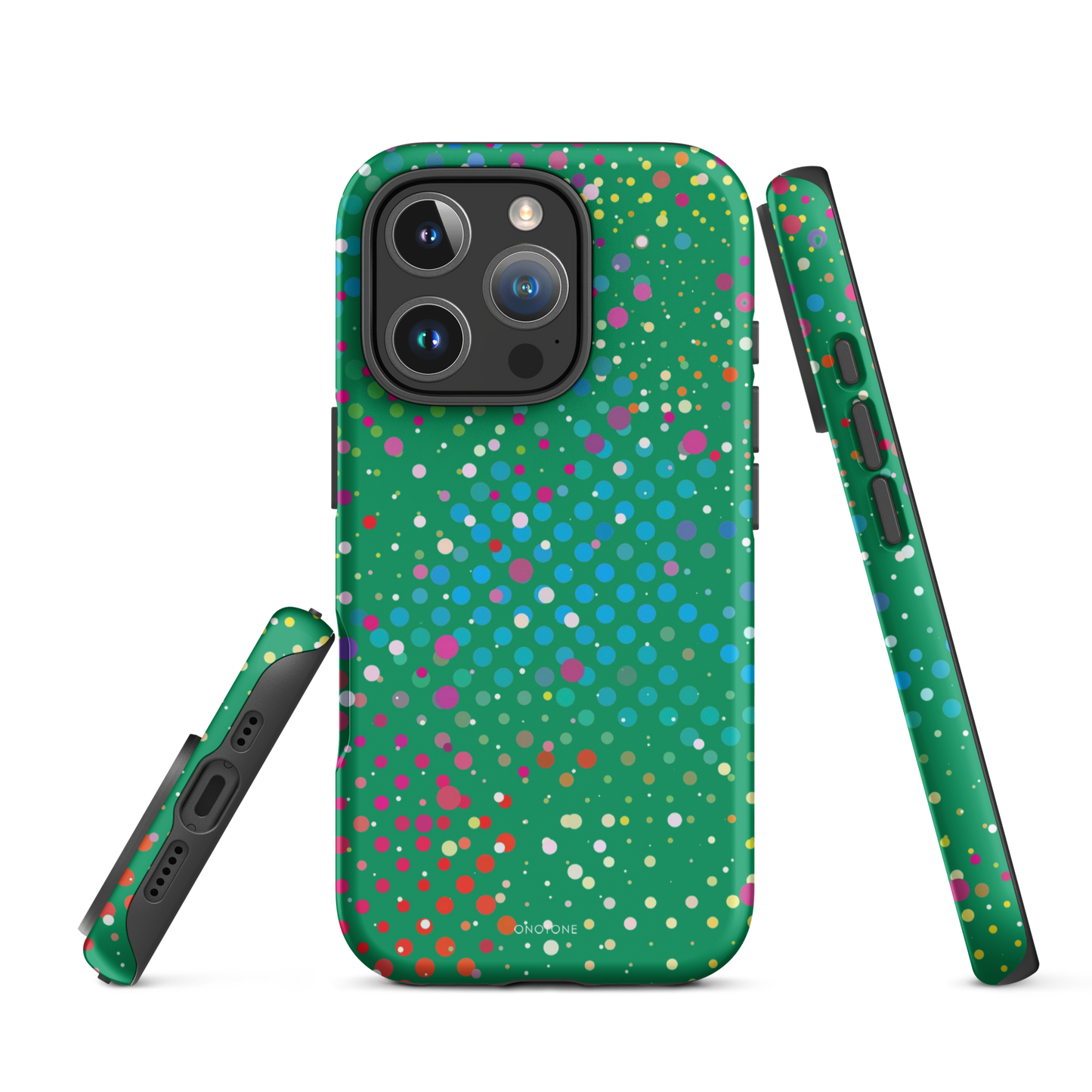 Irish Green Polka Dot iPhone 16 Pro Max (MagSafe) Case