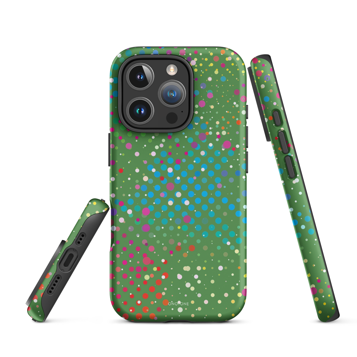 Forest Green Polka Dot iPhone 16 Pro Max (MagSafe) Case
