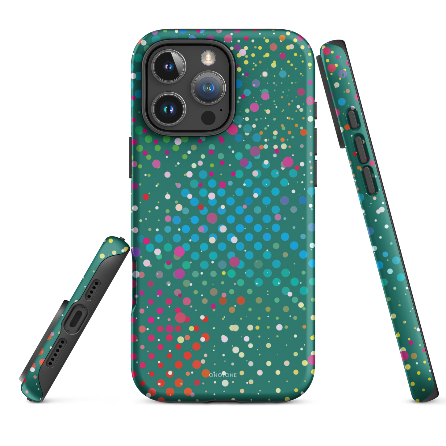 Rain Forest Green Polka Dot iPhone 16 Pro Max (MagSafe) Case