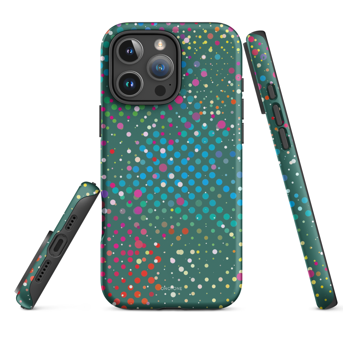 Bottle Green Polka Dot iPhone 16 Pro Max (MagSafe) Case