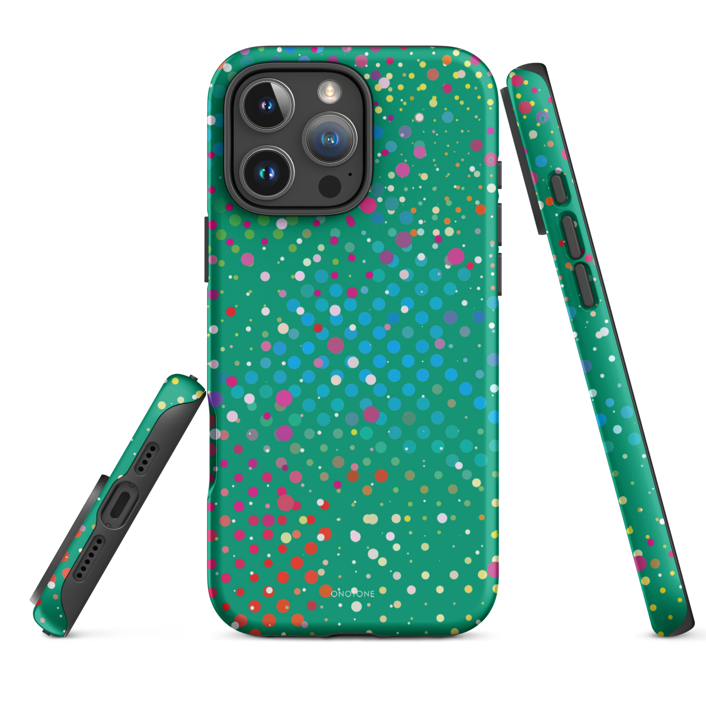Spanish Green Polka Dot iPhone 16 Pro Max (MagSafe) Case