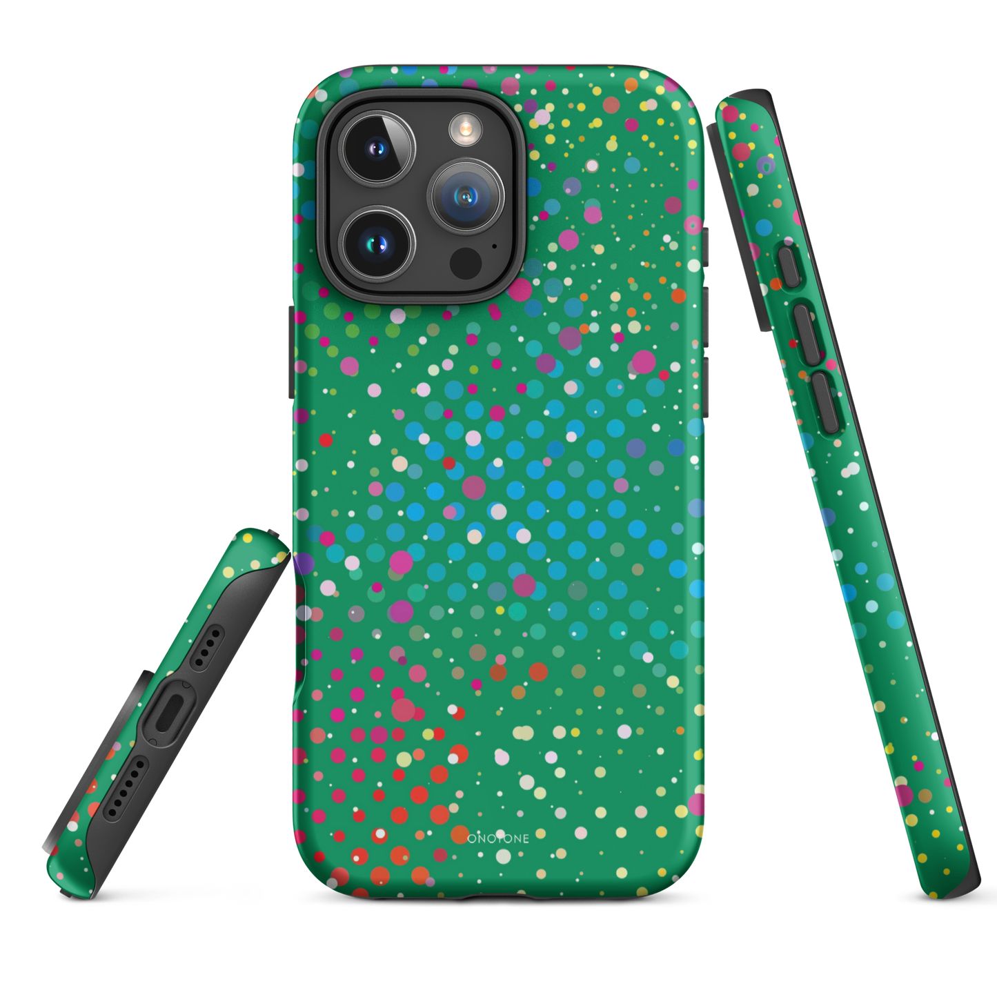 Irish Green Polka Dot iPhone 16 Pro Max (MagSafe) Case
