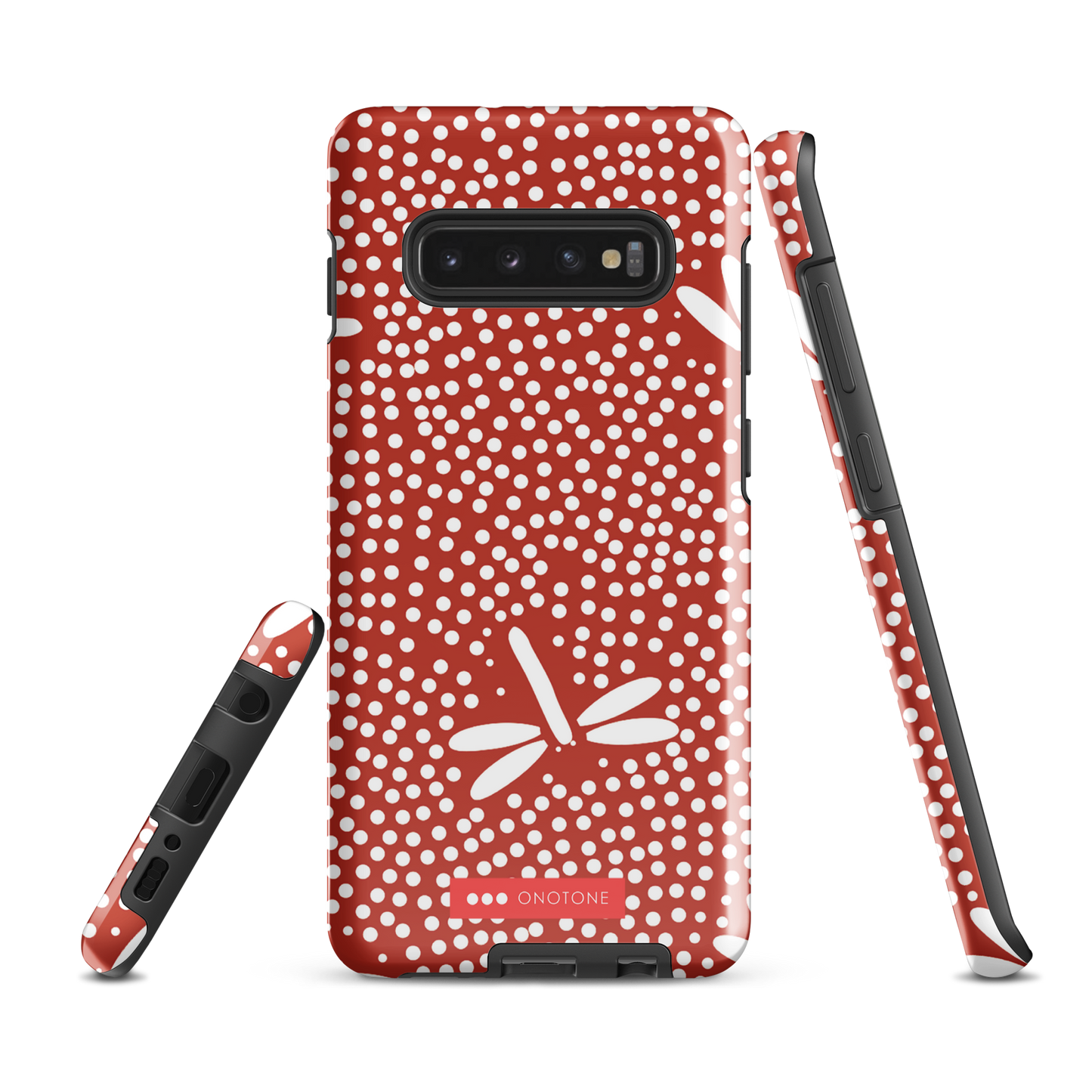 Red Japanese Indigo Samsung® Galaxy Phone Case Dragonfly Patterns