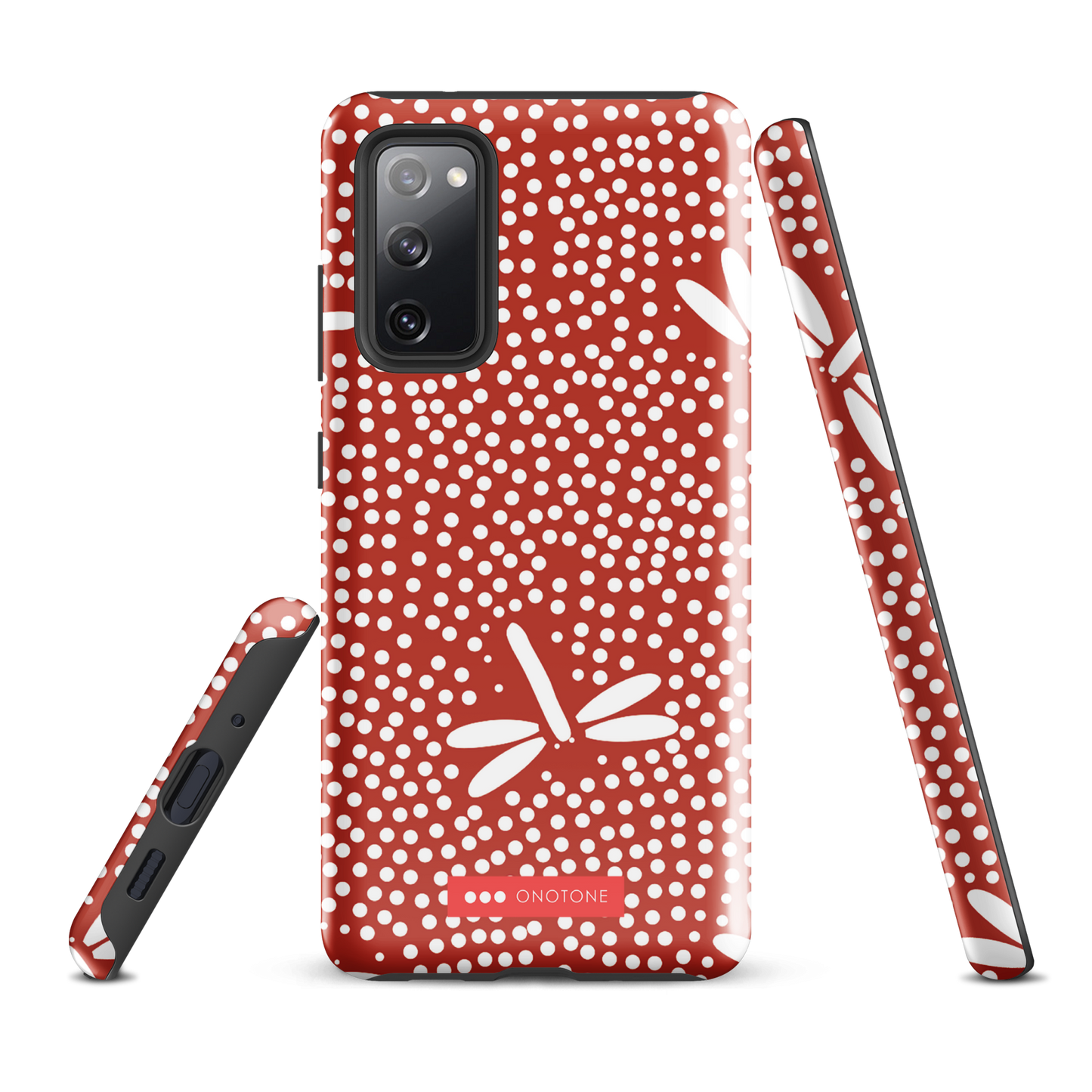 Red Japanese Indigo Samsung® Galaxy Phone Case Dragonfly Patterns