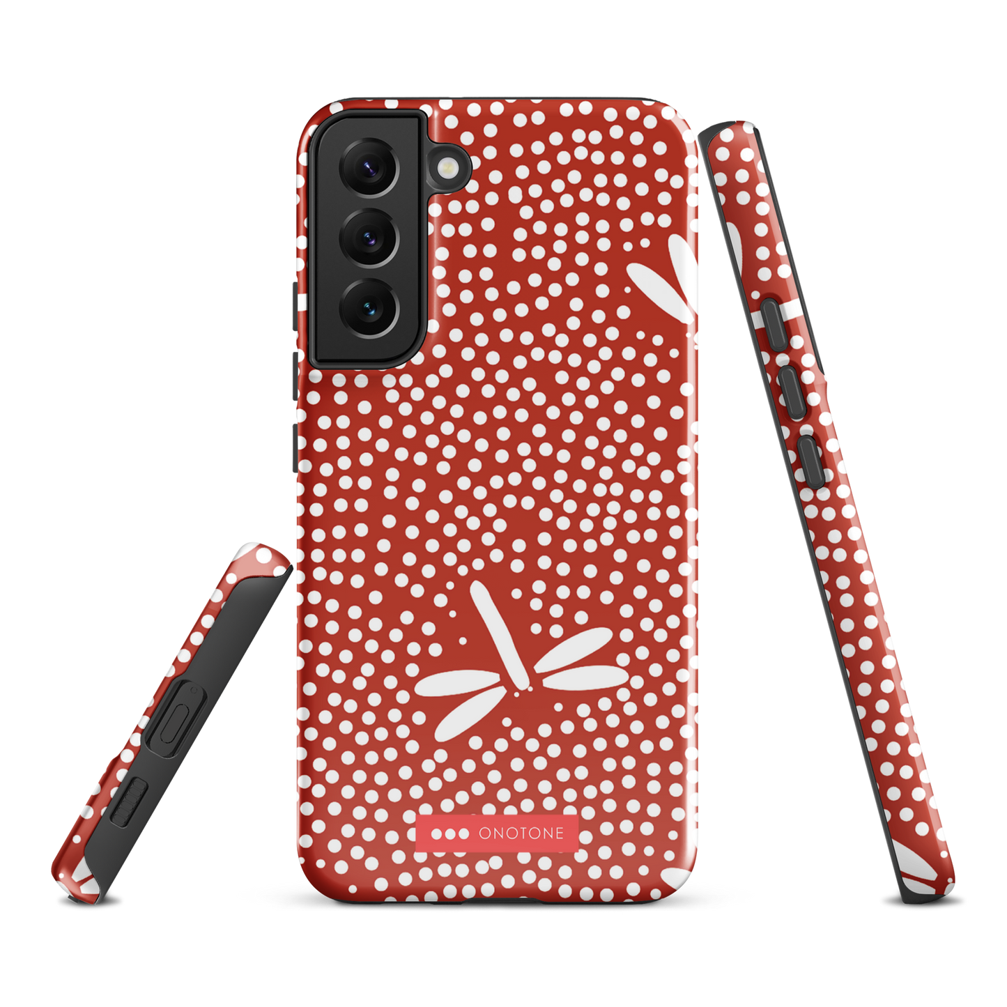 Red Japanese Indigo Samsung® Galaxy Phone Case Dragonfly Patterns
