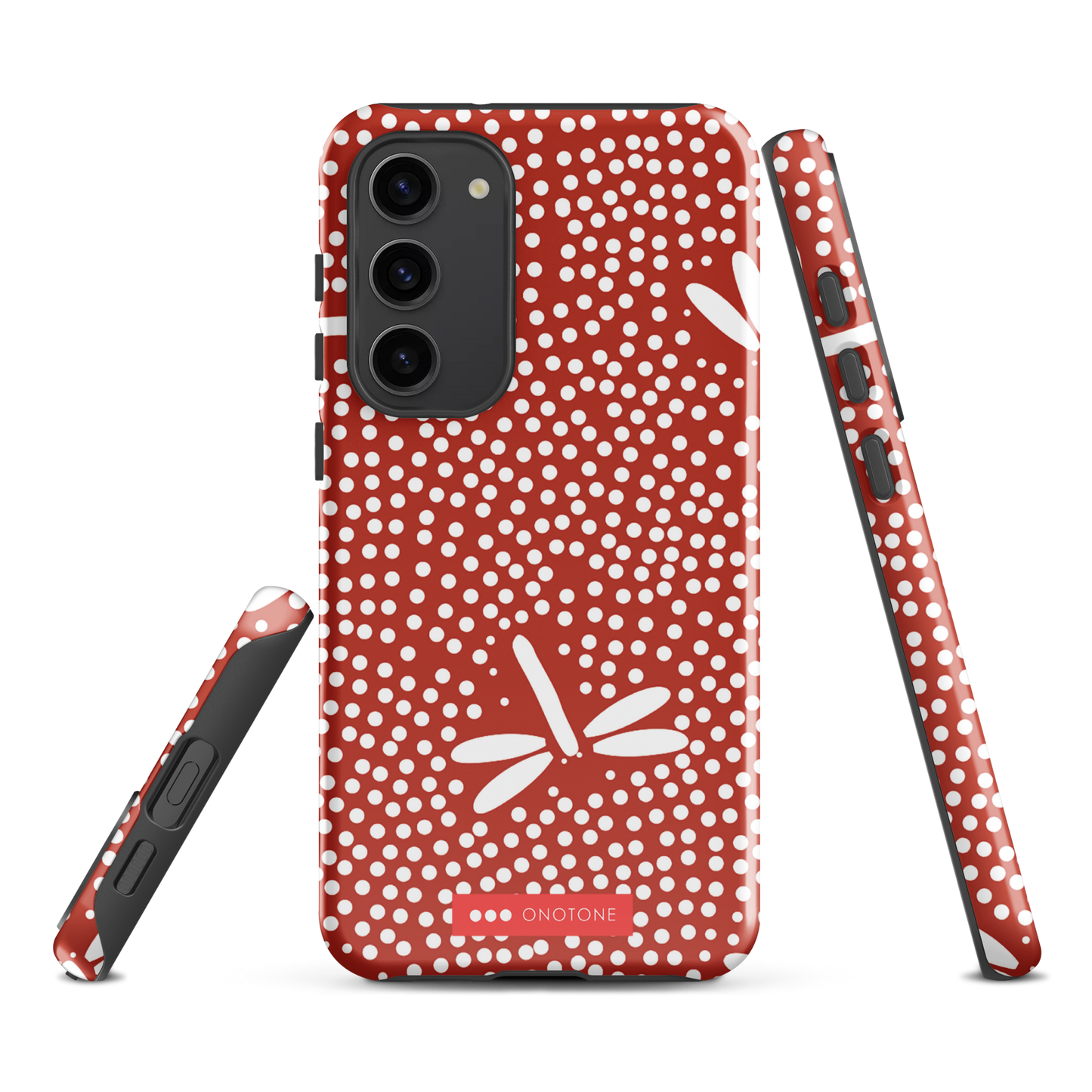 Red Japanese Indigo Samsung® Galaxy Phone Case Dragonfly Patterns