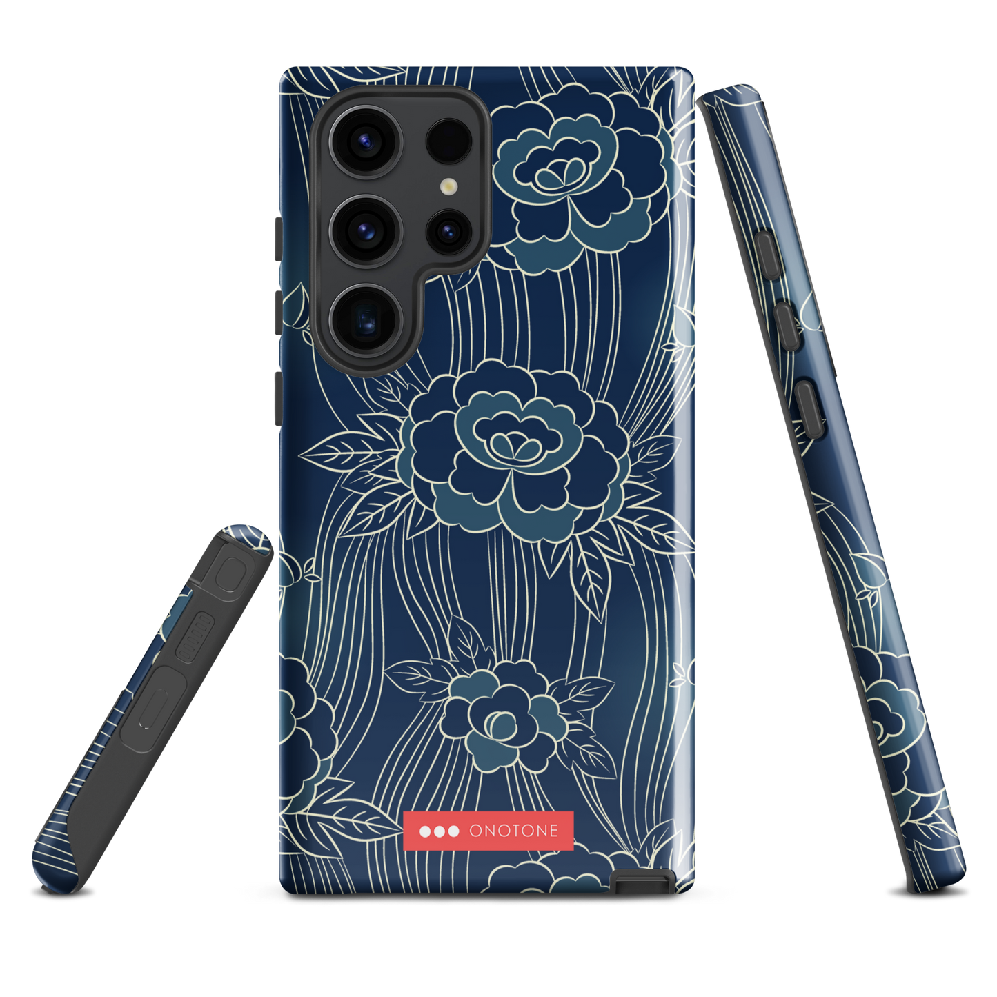 Japanese Indigo Samsung® Galaxy Phone Case Roses Pattern