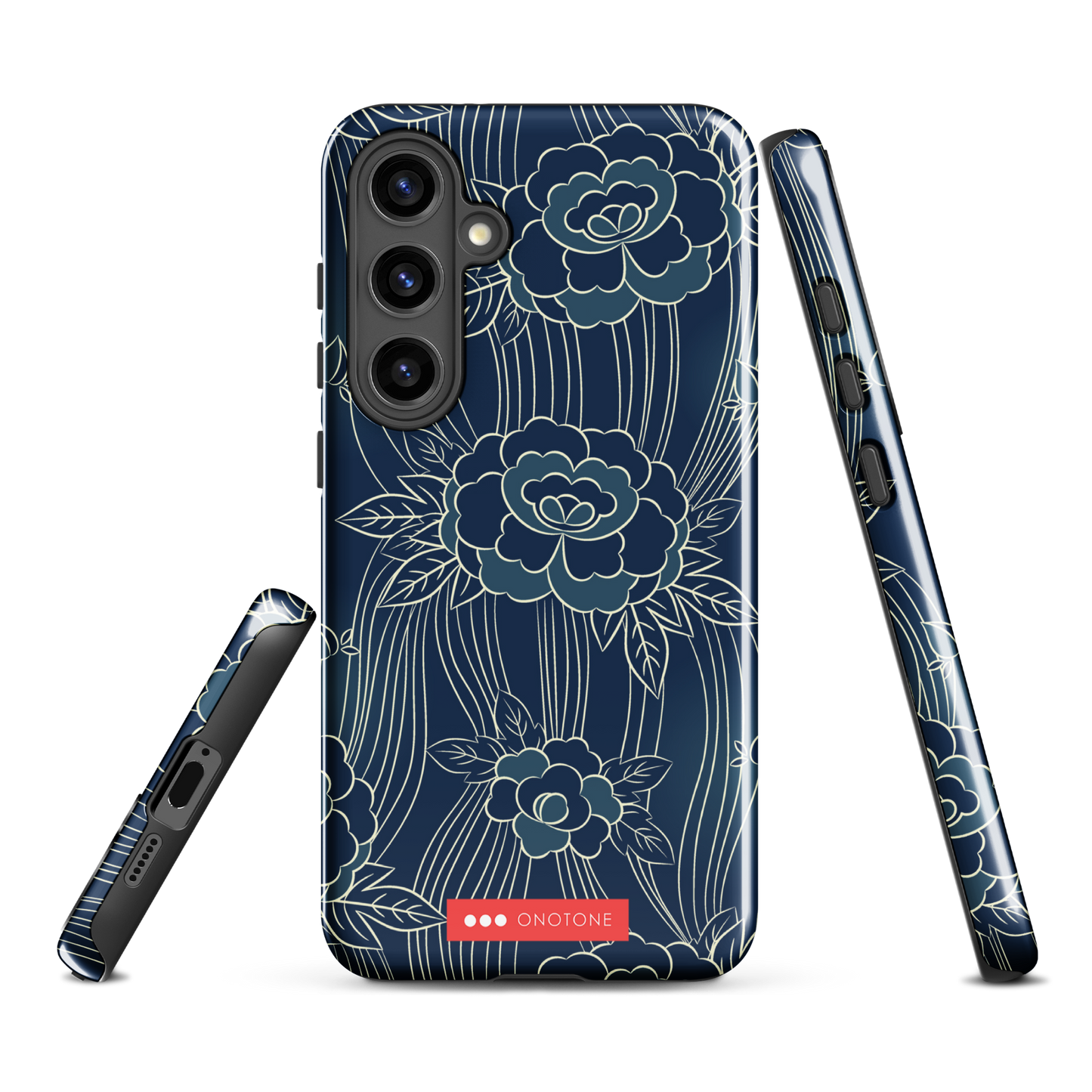 Japanese Indigo Samsung® Galaxy Phone Case Roses Pattern