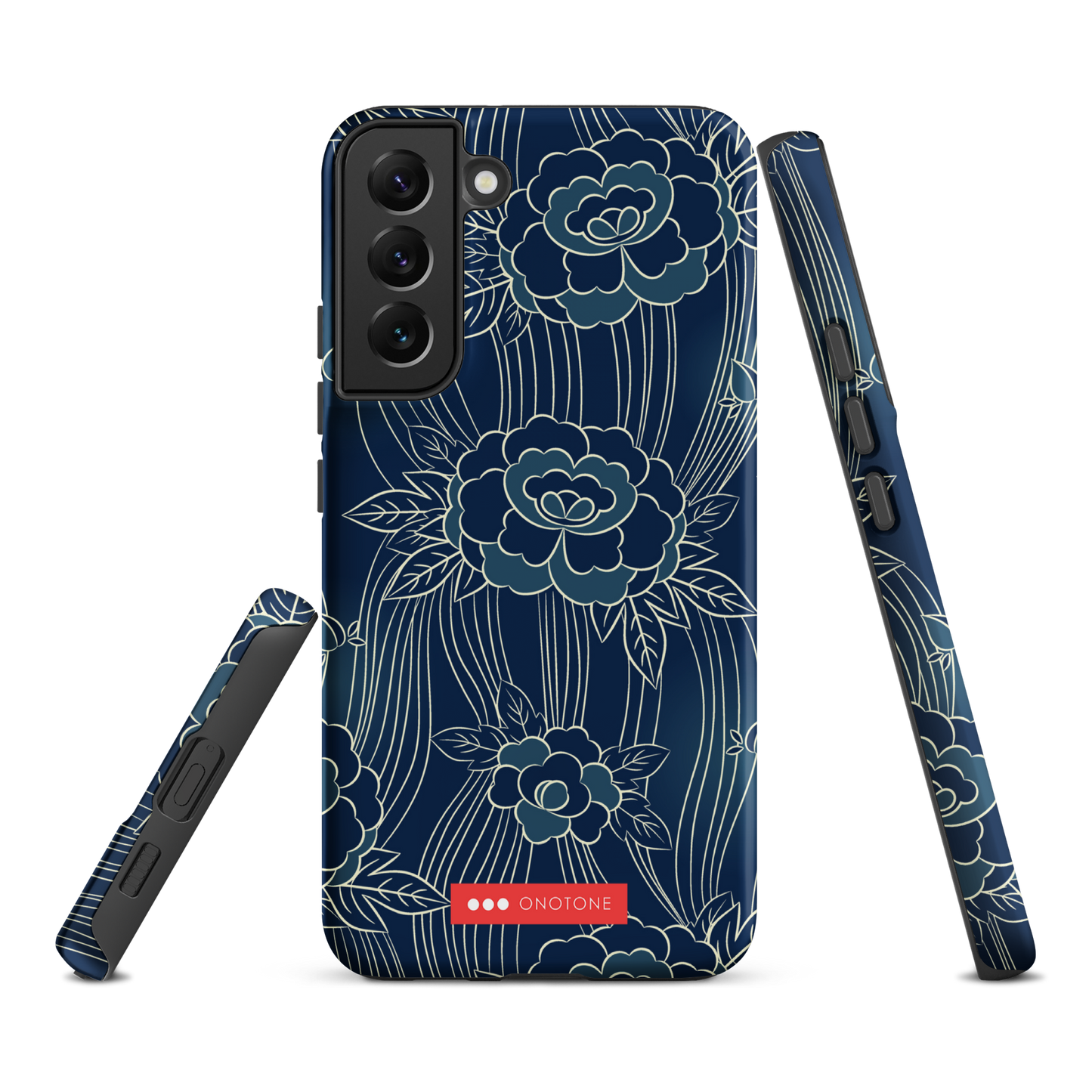 Japanese Indigo Samsung® Galaxy Phone Case Roses Pattern