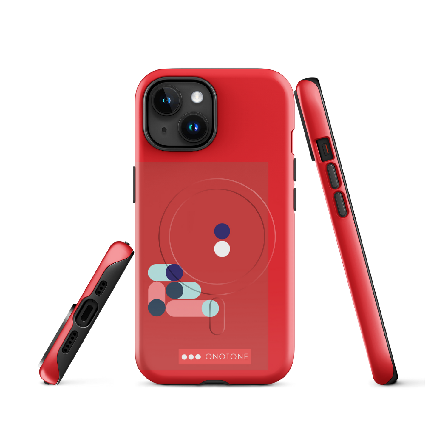 Dual Layer red modern iPhone® Case