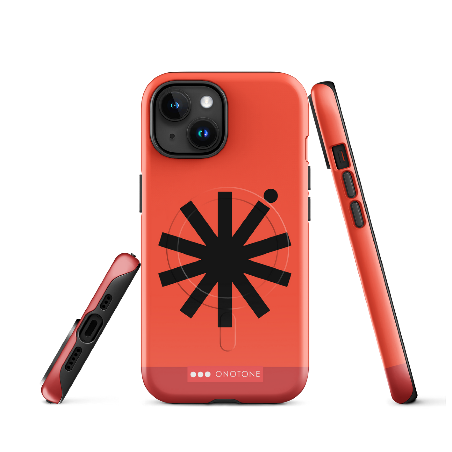 Dual Layer orange modern iPhone® Case