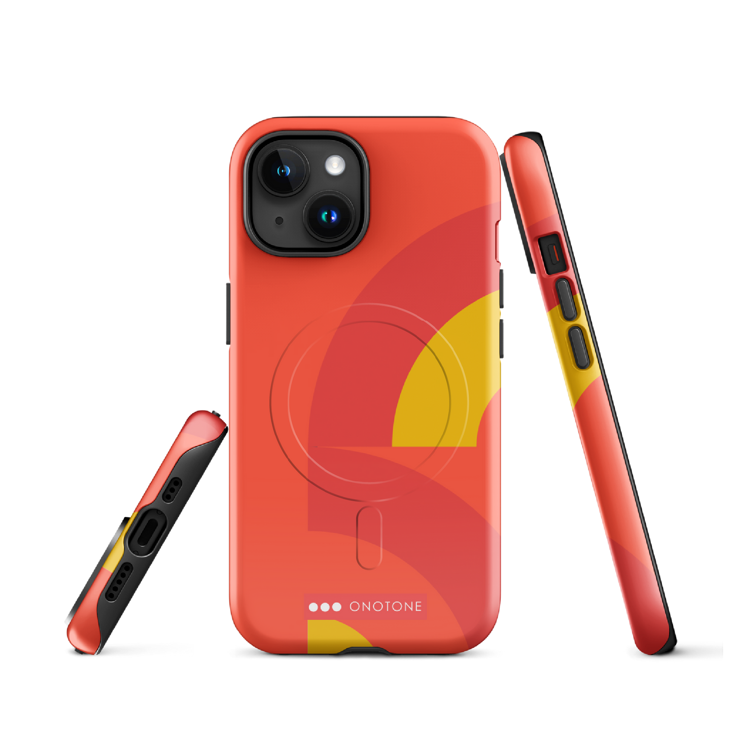 Dual Layer orange modern iPhone® Case