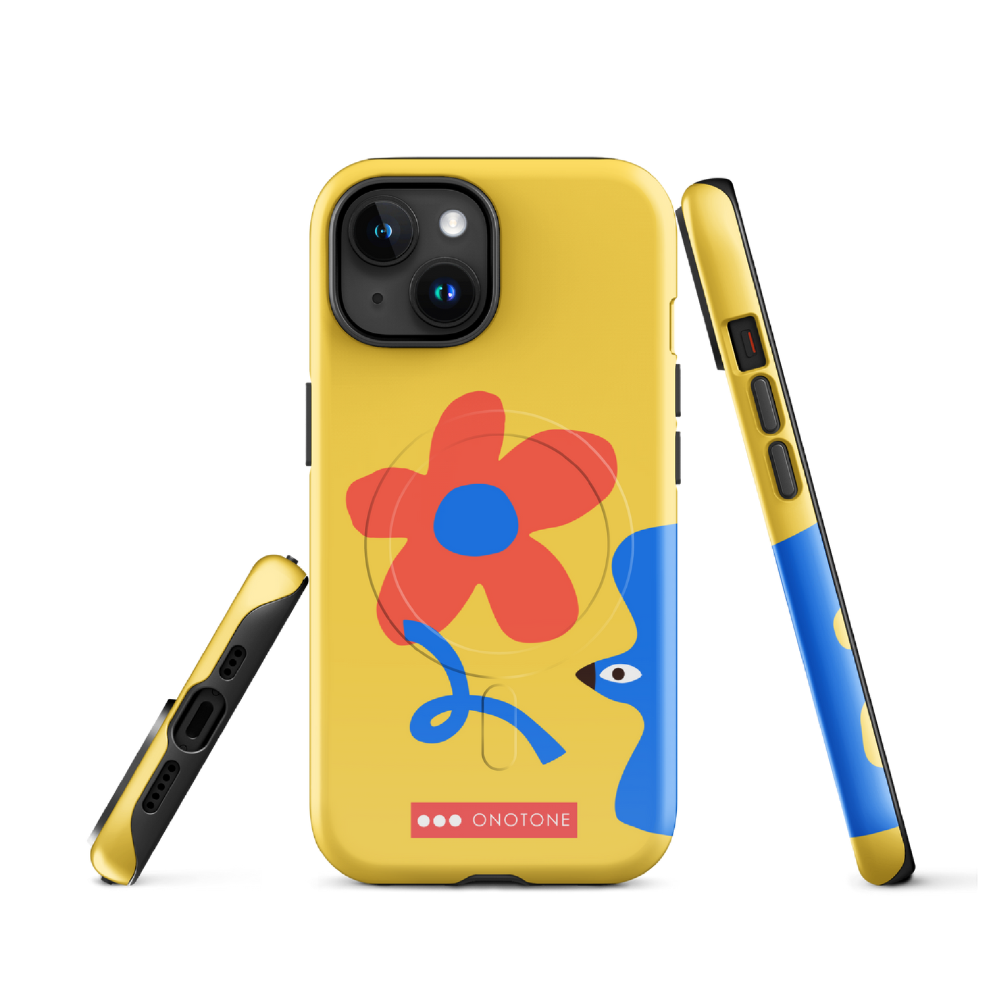 Dual Layer yellow modern iPhone® Case