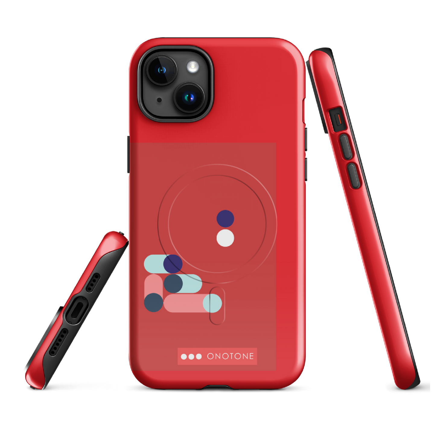 Dual Layer red modern iPhone® Case