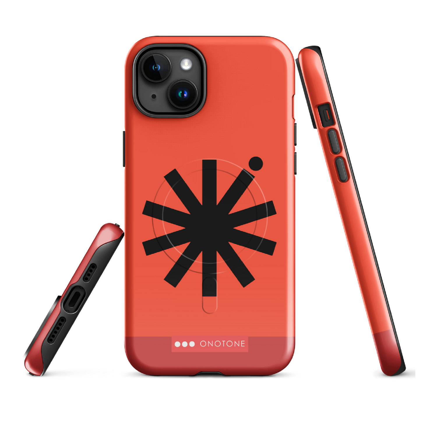Dual Layer orange modern iPhone® Case