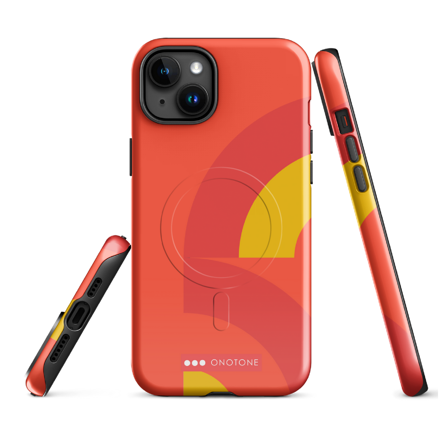 Dual Layer orange modern iPhone® Case