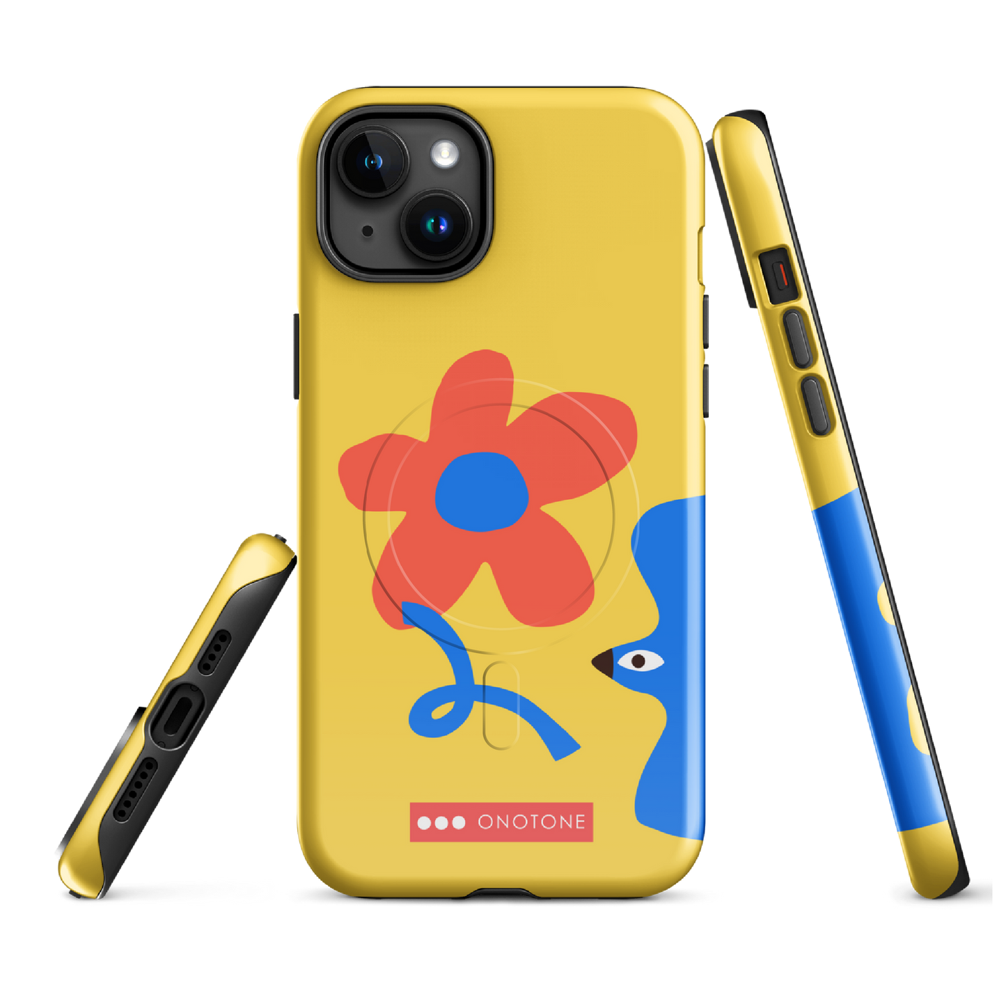 Dual Layer yellow modern iPhone® Case