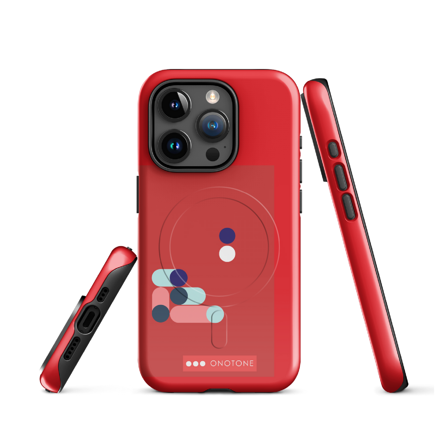 Dual Layer red modern iPhone® Case