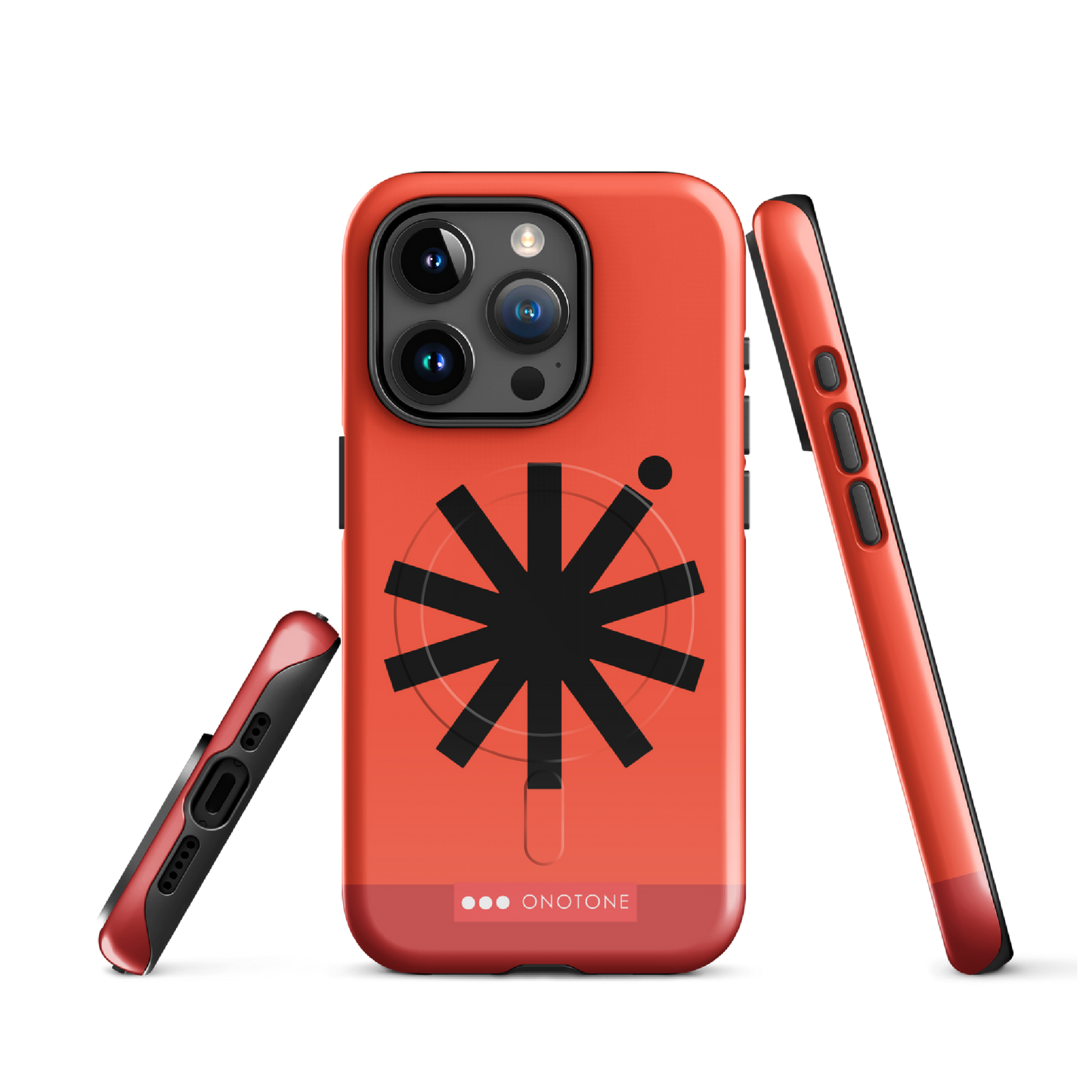 Dual Layer orange modern iPhone® Case
