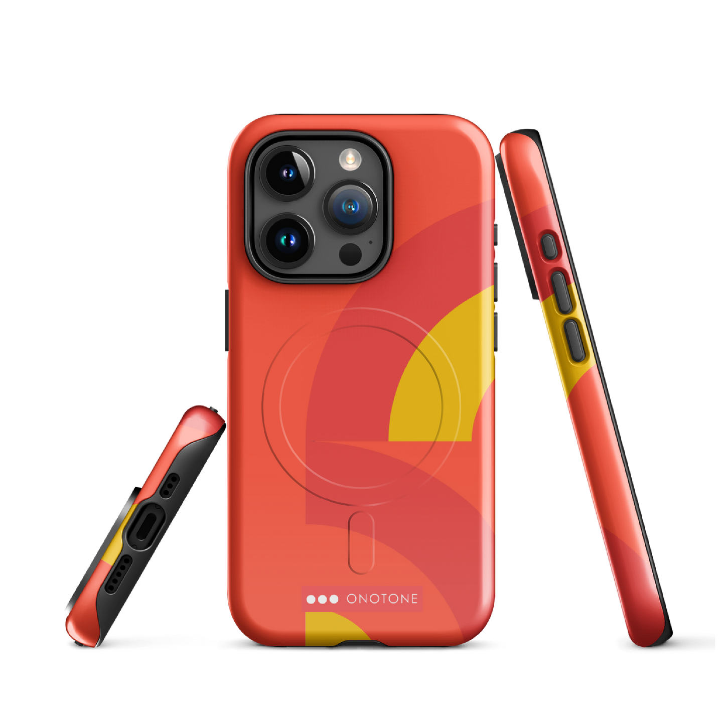 Dual Layer orange modern iPhone® Case