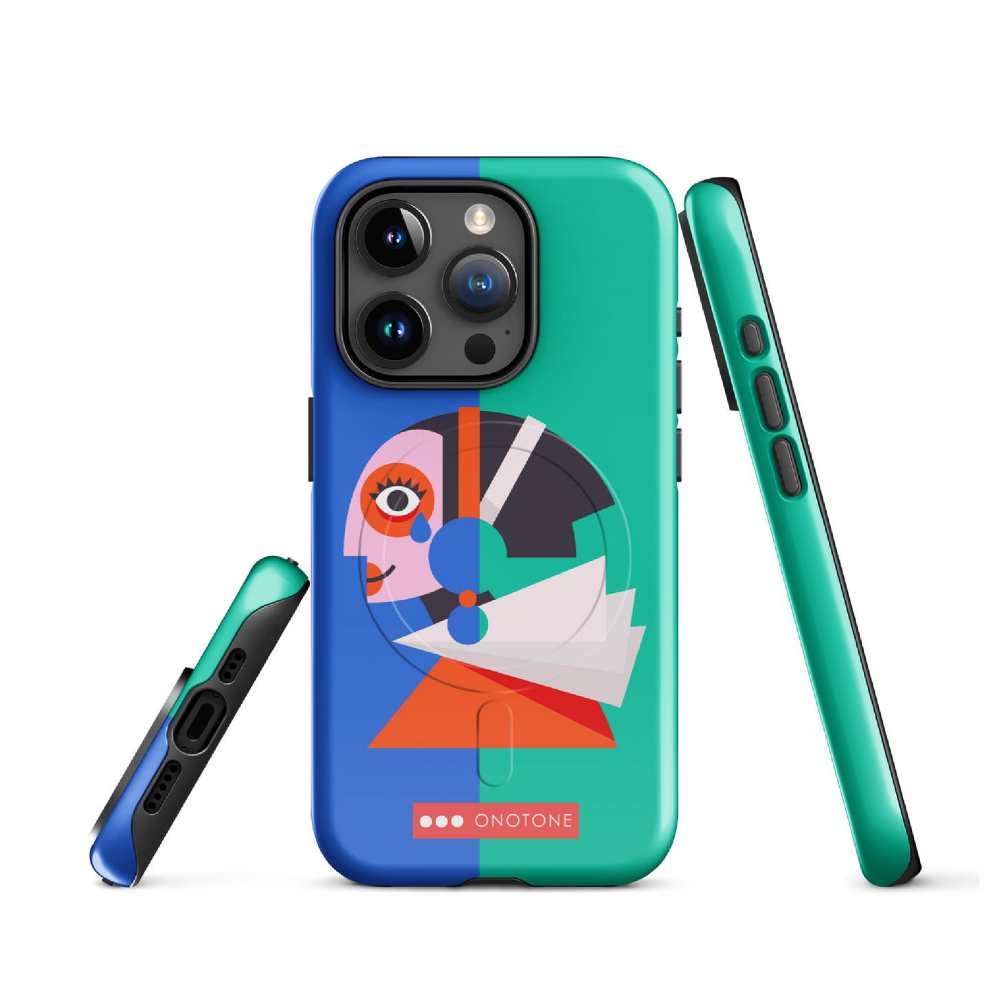 Dual Layer green modern iPhone® Case