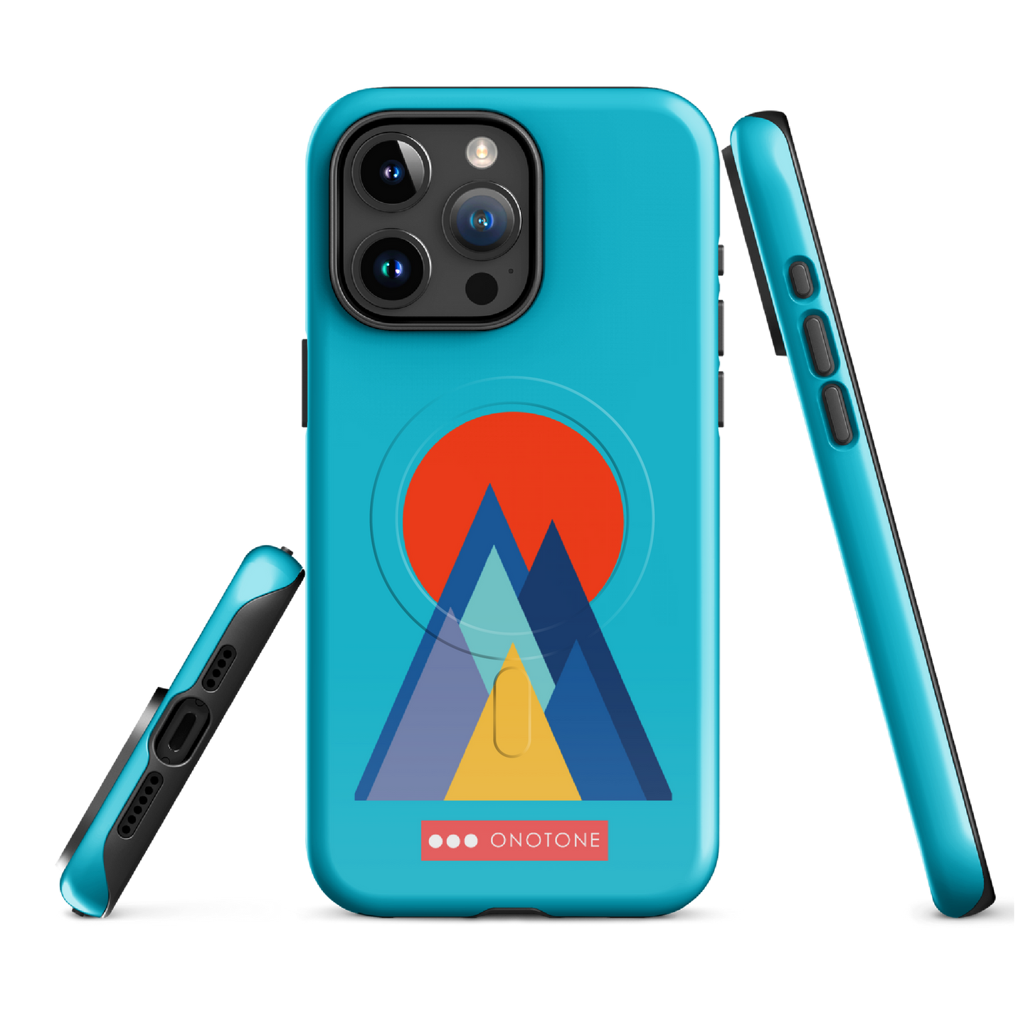 Dual Layer blue modern iPhone® Case