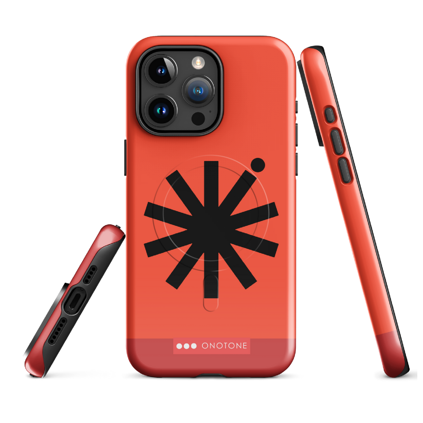 Dual Layer orange modern iPhone® Case