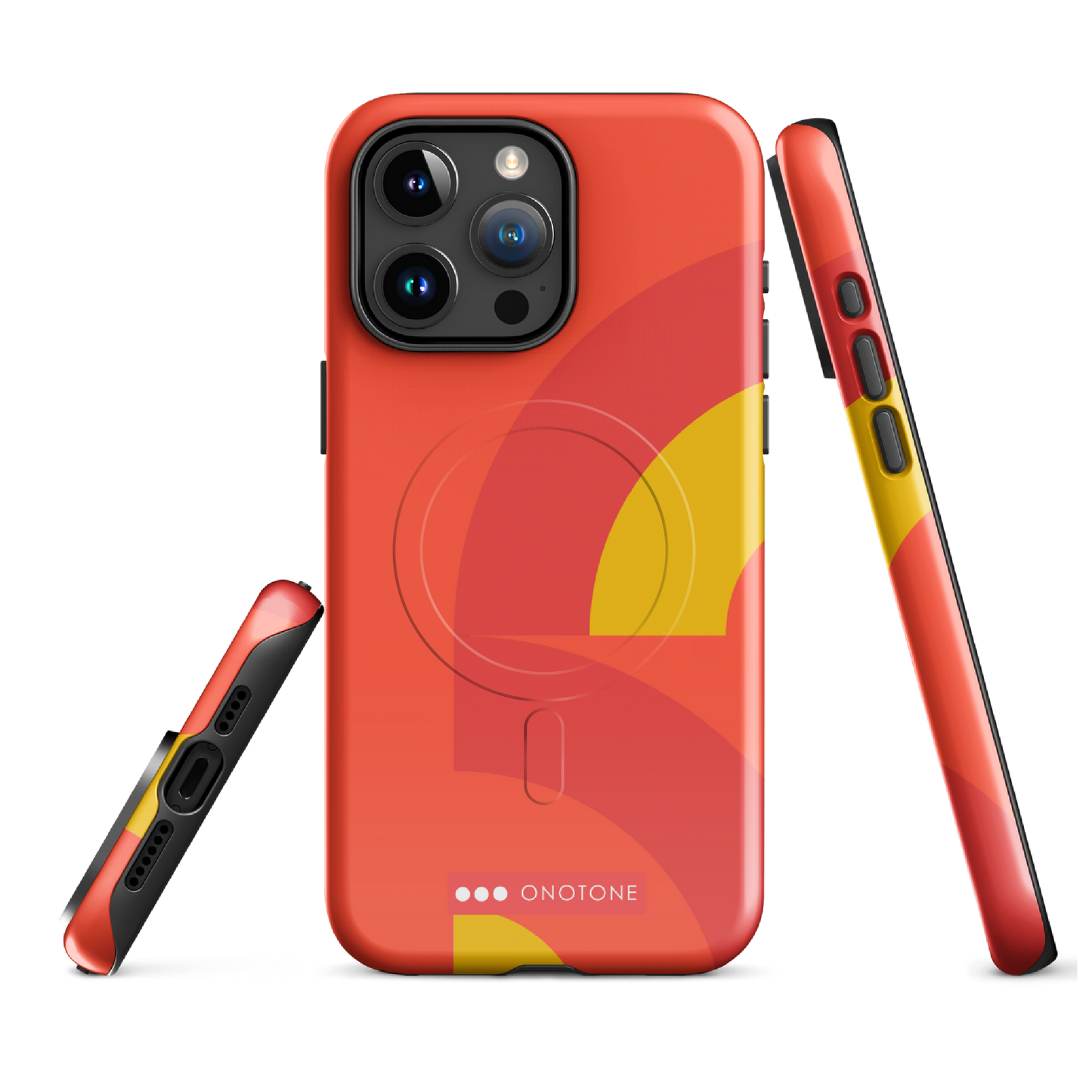 Dual Layer orange modern iPhone® Case