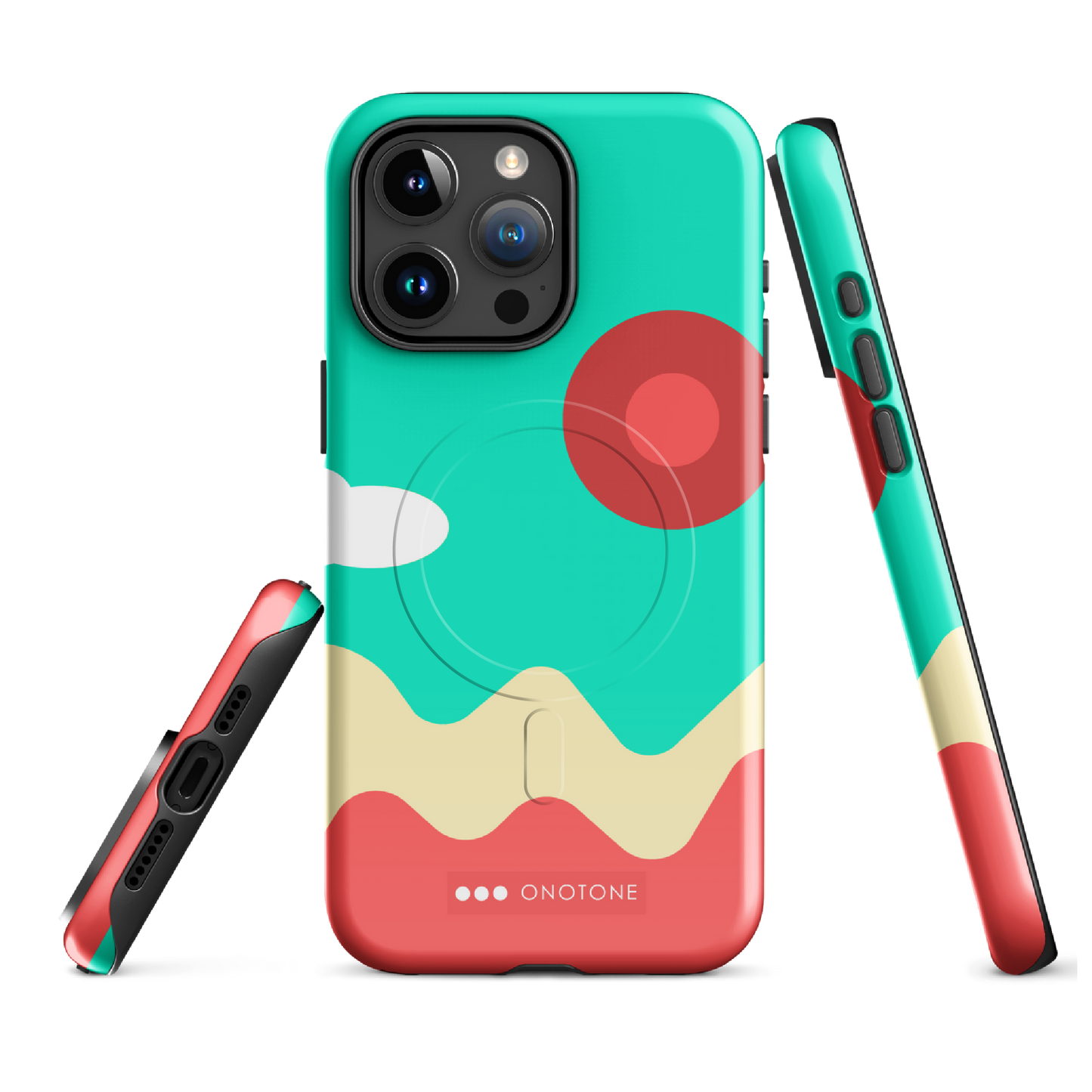 Dual Layer light blue modern iPhone® Case