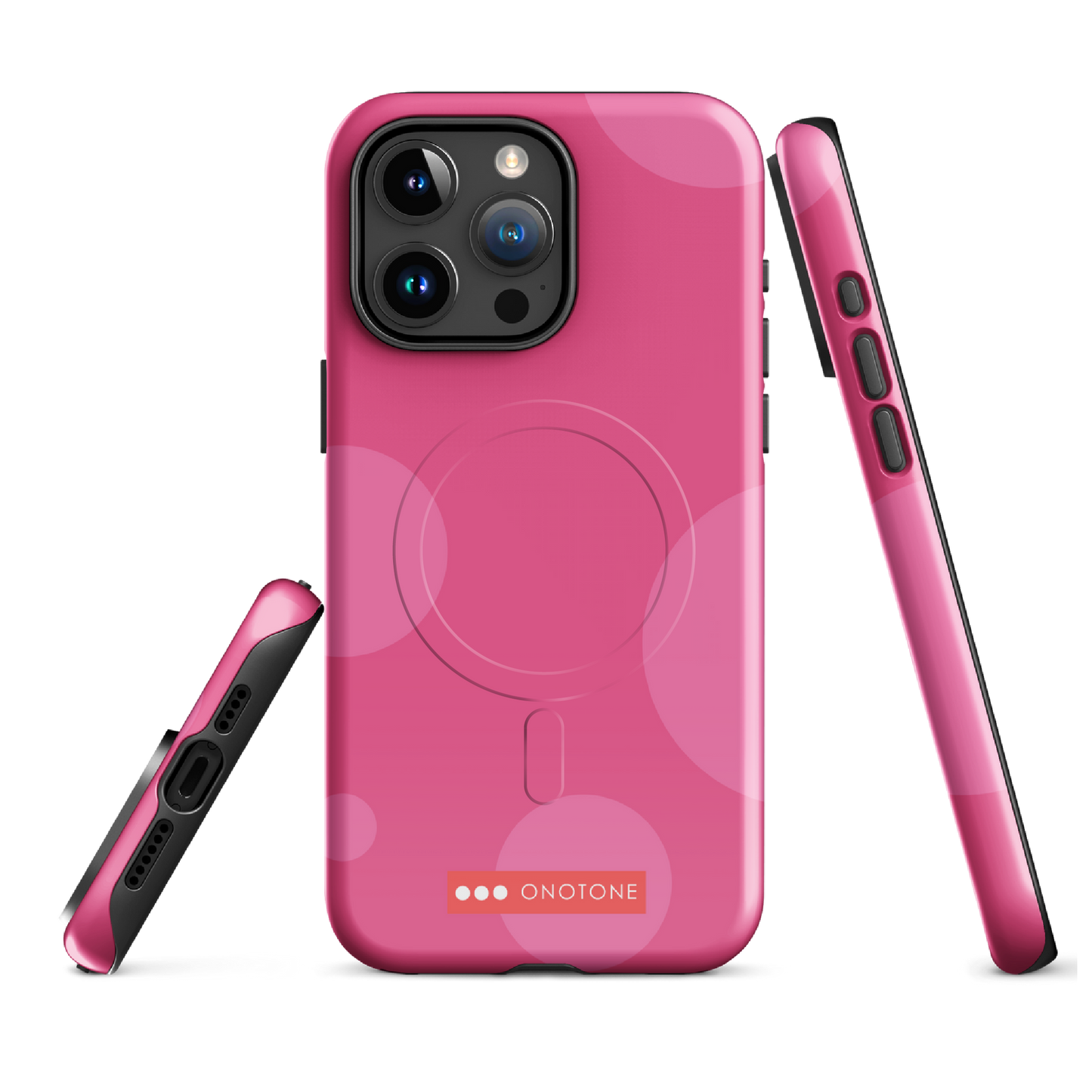 Dual Layer pink modern iPhone® Case