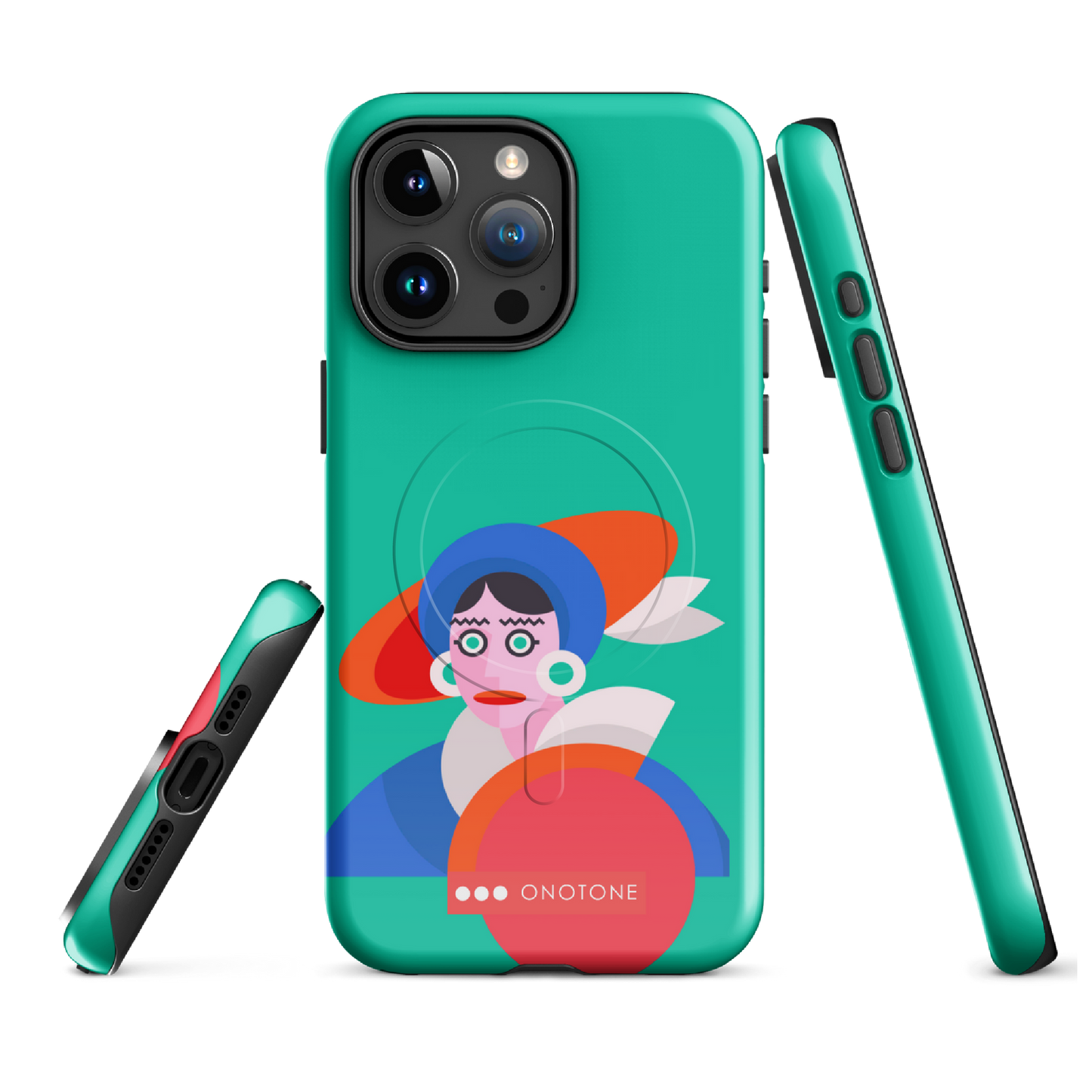 Dual Layer green modern iPhone® Case
